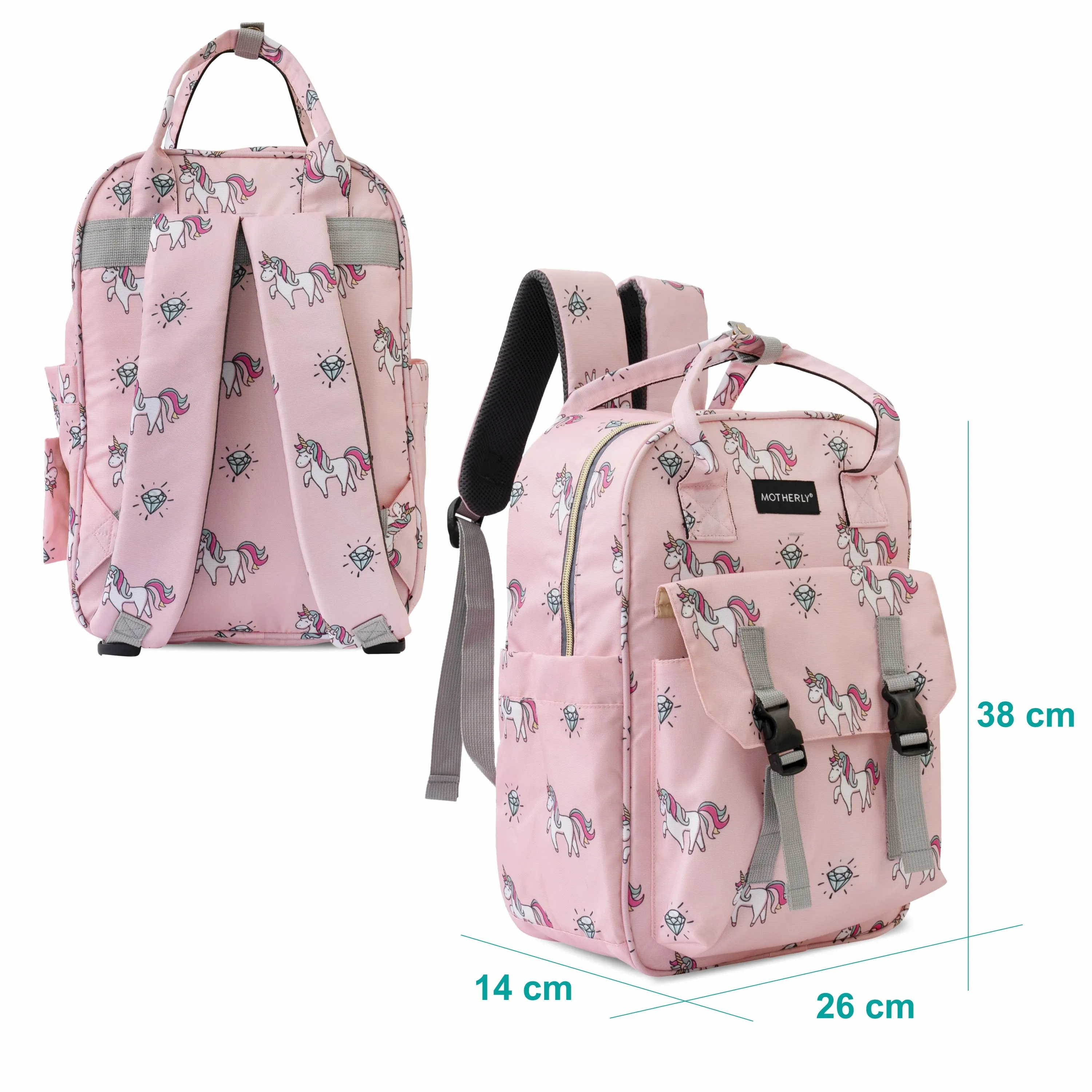 Motherly Solid Diaper Bag for Mothers for Travel, Maternity Bag for Newborn Baby, Mothers Travelling Bag, Multiple Pocket Water Resistant Baby Bag, Hospital Bag for moms (Black)