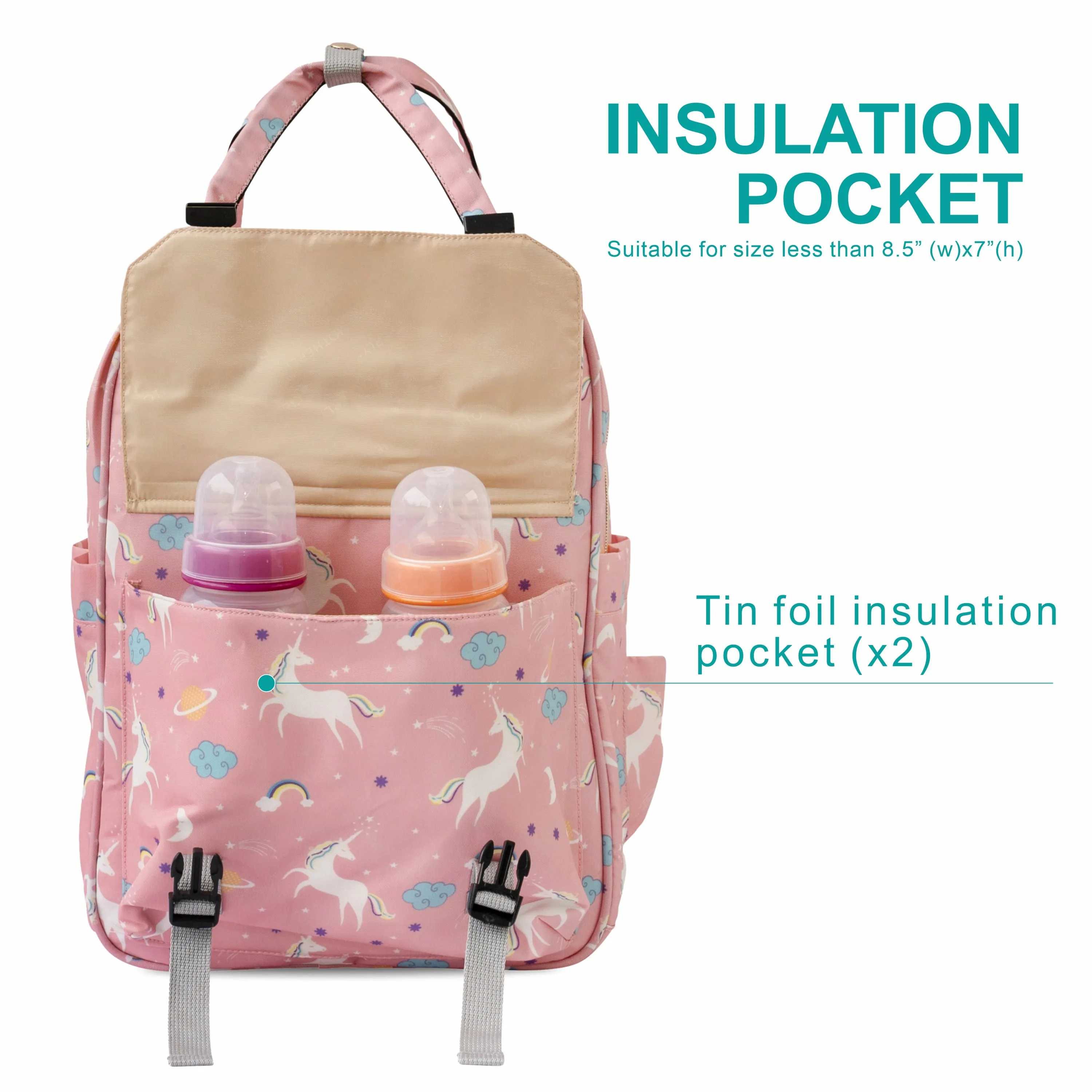 Motherly Solid Diaper Bag for Mothers for Travel, Maternity Bag for Newborn Baby, Mothers Travelling Bag, Multiple Pocket Water Resistant Baby Bag, Hospital Bag for moms (Black)