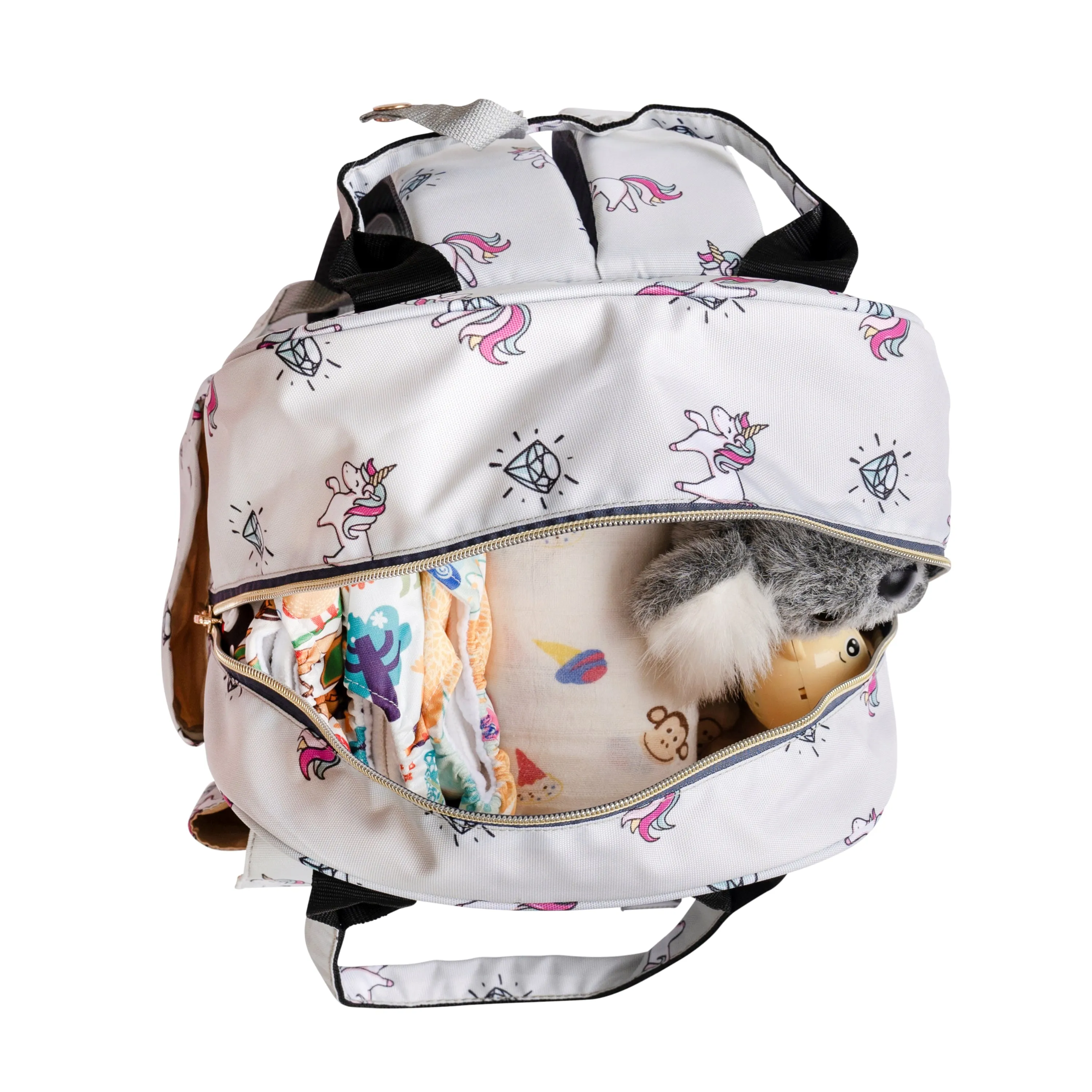 Motherly Solid Diaper Bag for Mothers for Travel, Maternity Bag for Newborn Baby, Mothers Travelling Bag, Multiple Pocket Water Resistant Baby Bag, Hospital Bag for moms (Black)