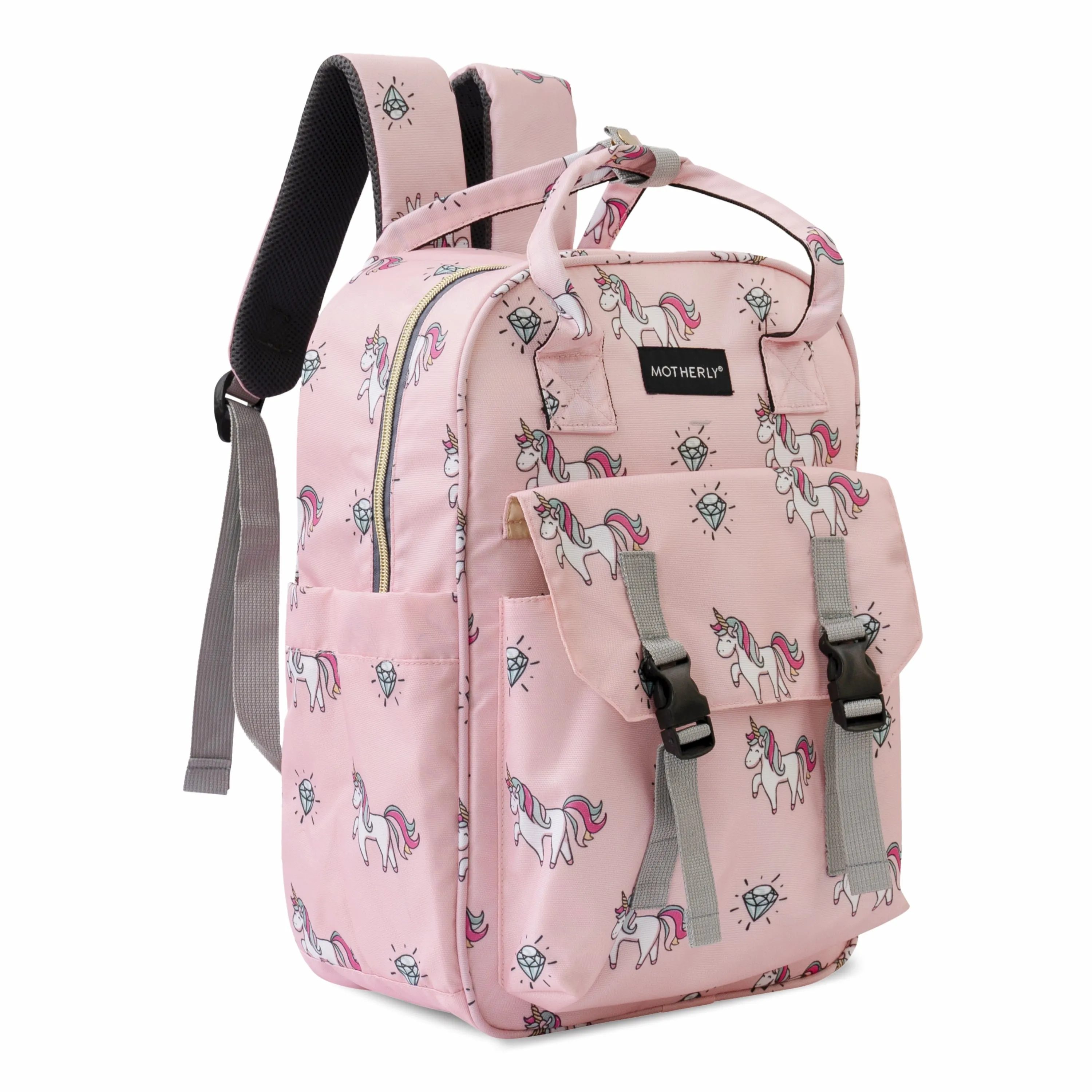Motherly Solid Diaper Bag for Mothers for Travel, Maternity Bag for Newborn Baby, Mothers Travelling Bag, Multiple Pocket Water Resistant Baby Bag, Hospital Bag for moms (Black)