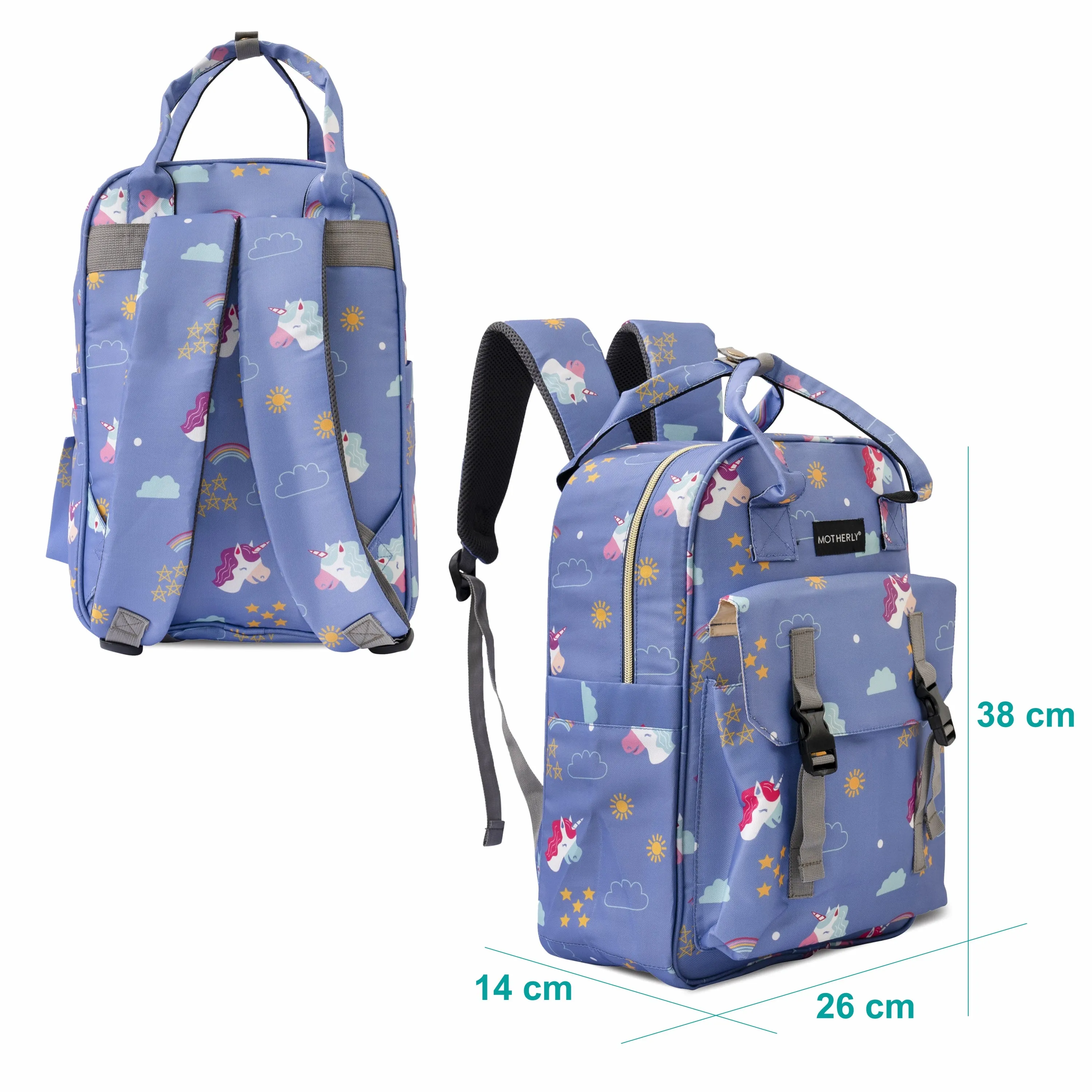 Motherly Solid Diaper Bag for Mothers for Travel, Maternity Bag for Newborn Baby, Mothers Travelling Bag, Multiple Pocket Water Resistant Baby Bag, Hospital Bag for moms (Black)