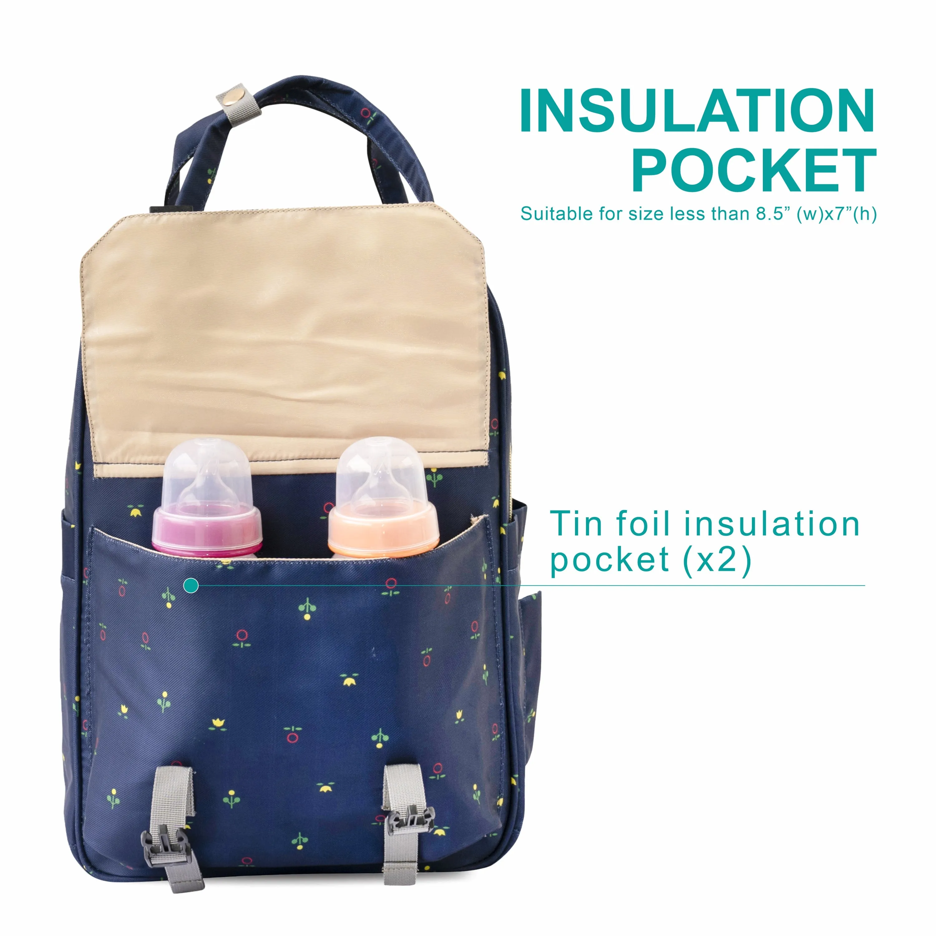 Motherly Solid Diaper Bag for Mothers for Travel, Maternity Bag for Newborn Baby, Mothers Travelling Bag, Multiple Pocket Water Resistant Baby Bag, Hospital Bag for moms (Black)
