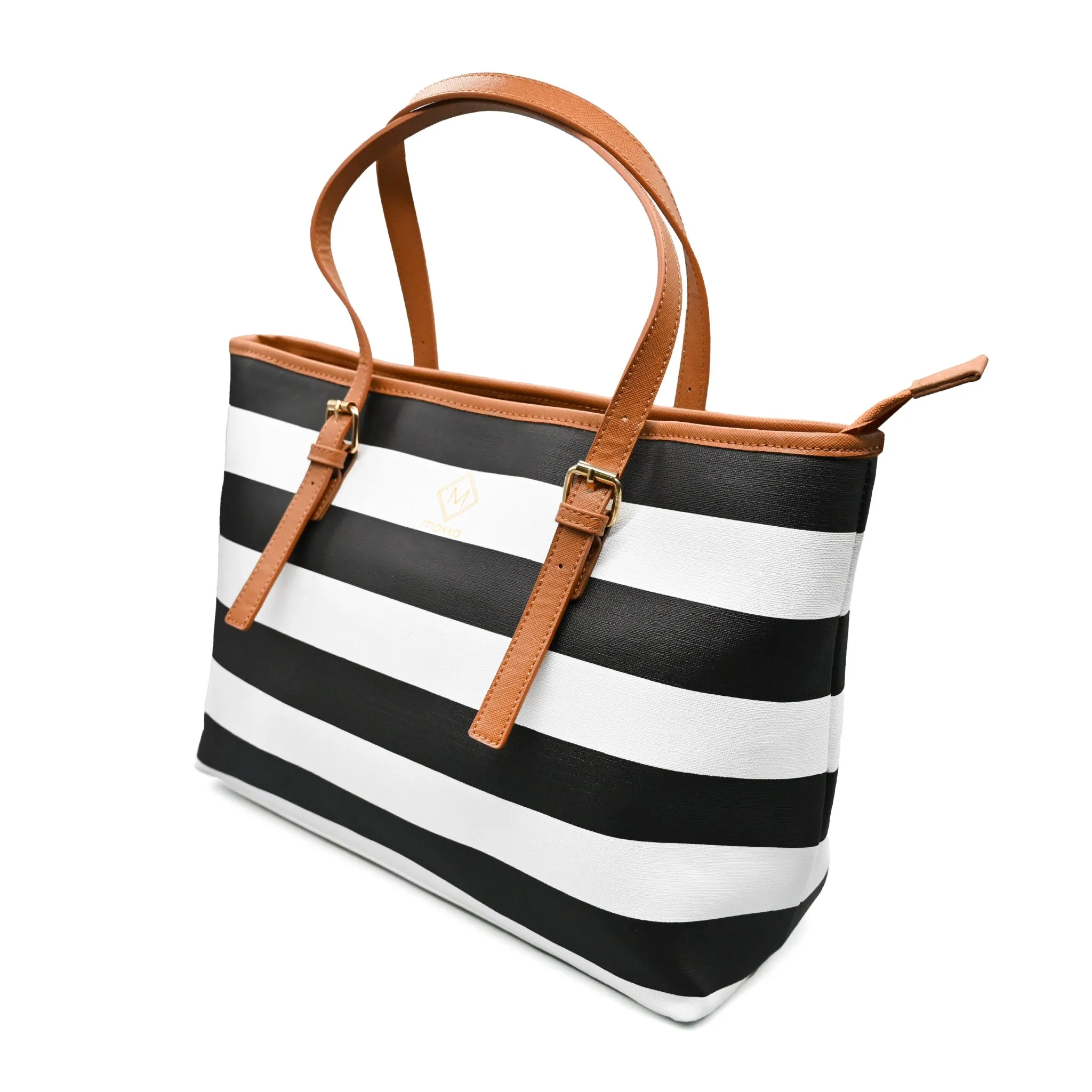 Moxxa Tia Black White Stripes - Handbag