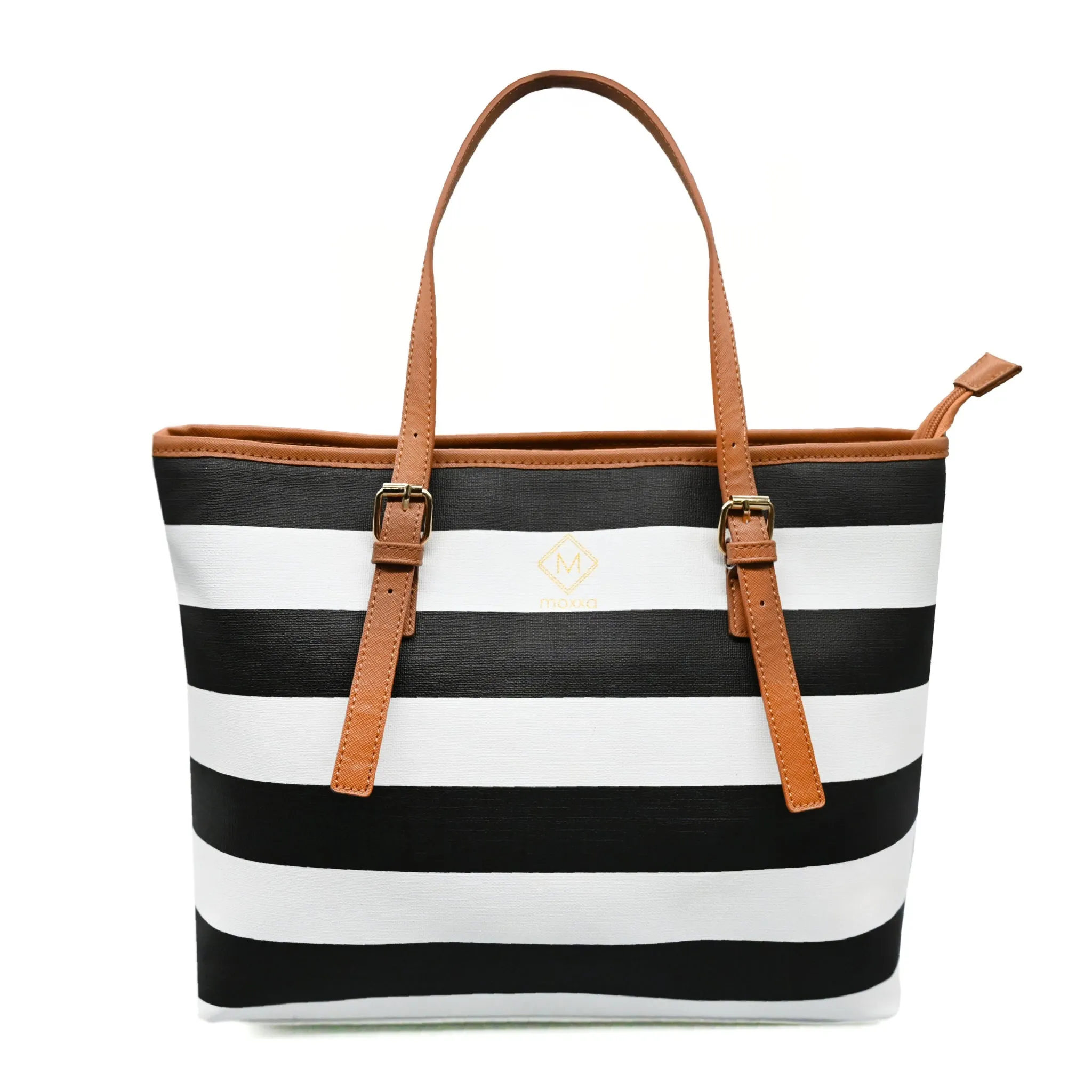 Moxxa Tia Black White Stripes - Handbag