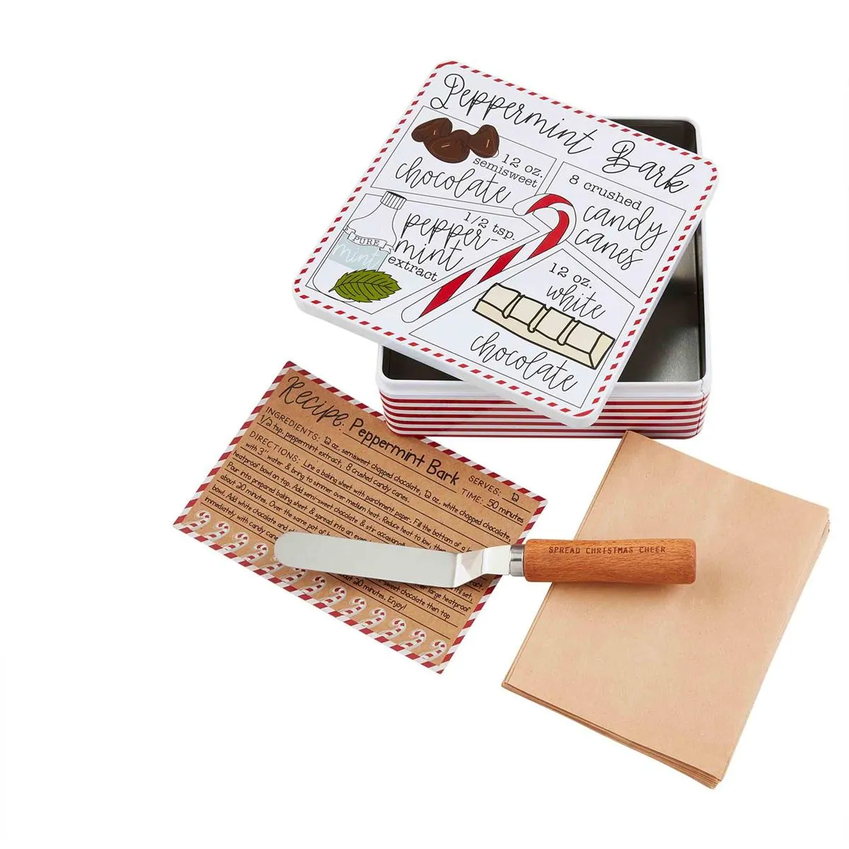 Mud Pie Peppermint Bark Recipe Tin Set