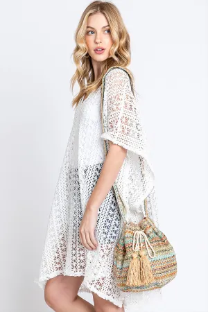 MULTI COLOR STRIPED BUCKET BAG