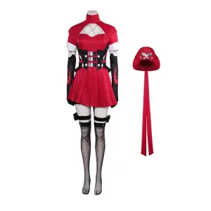 Mv Rivals Psylocke Cosplay Costume Woman Red Outfits Halloween Carnival Suit