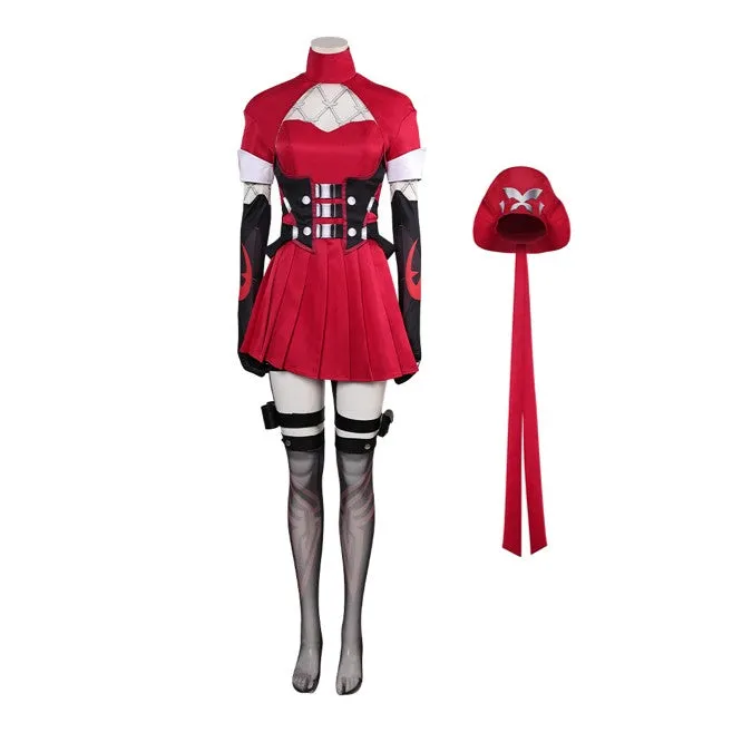 Mv Rivals Psylocke Cosplay Costume Woman Red Outfits Halloween Carnival Suit