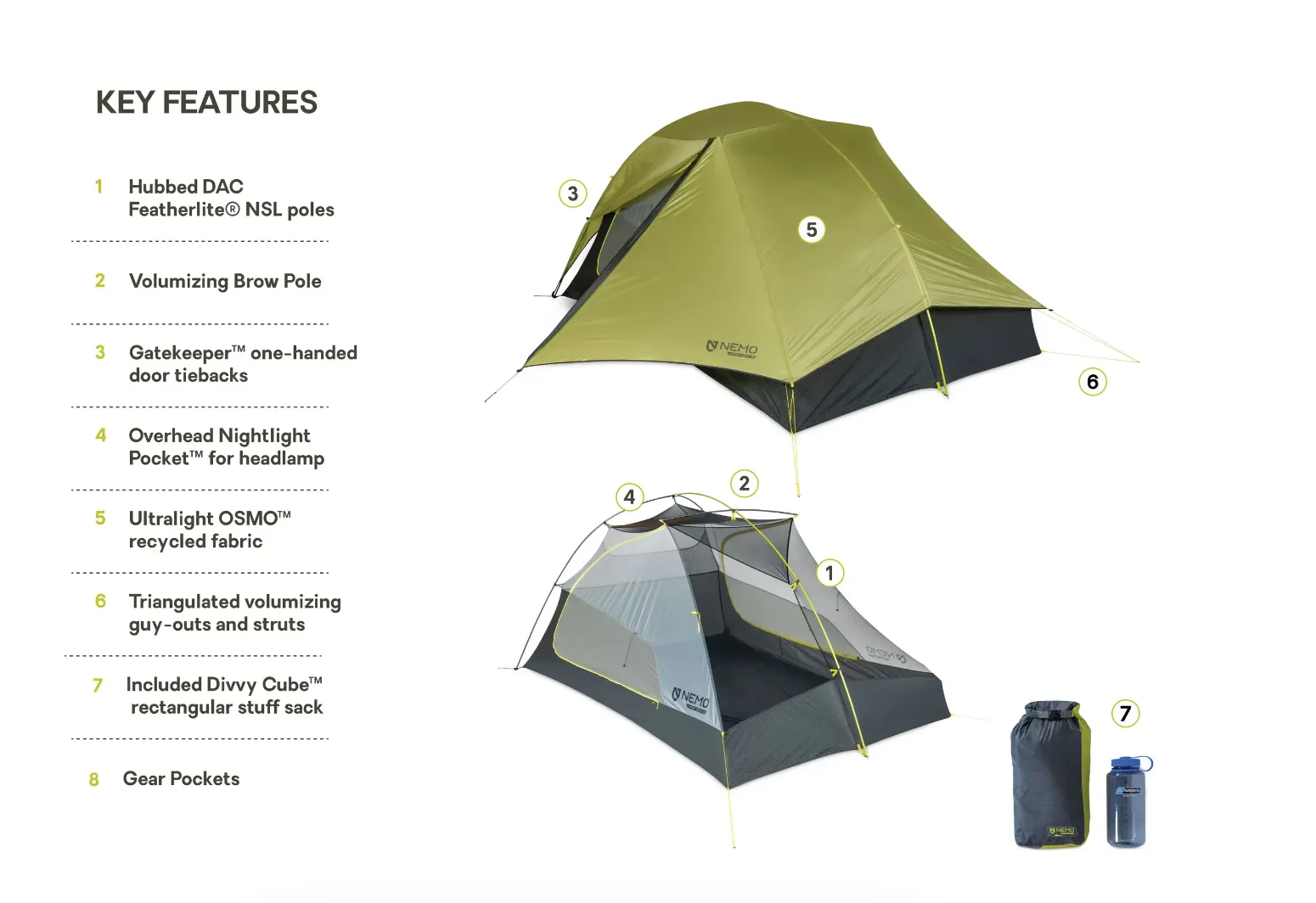 Nemo Hornet Osmo 3P Ultralight Backpacking Tents