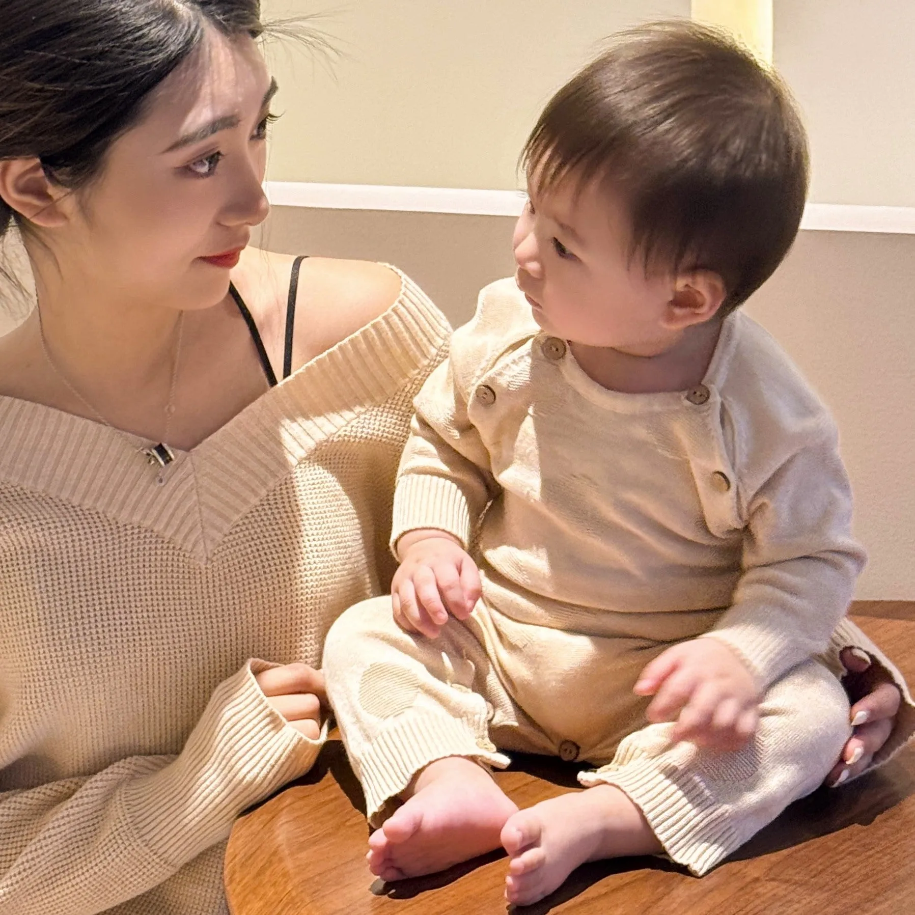 Newborn Knit Romper: Organic Baby Cable Knit Sweater