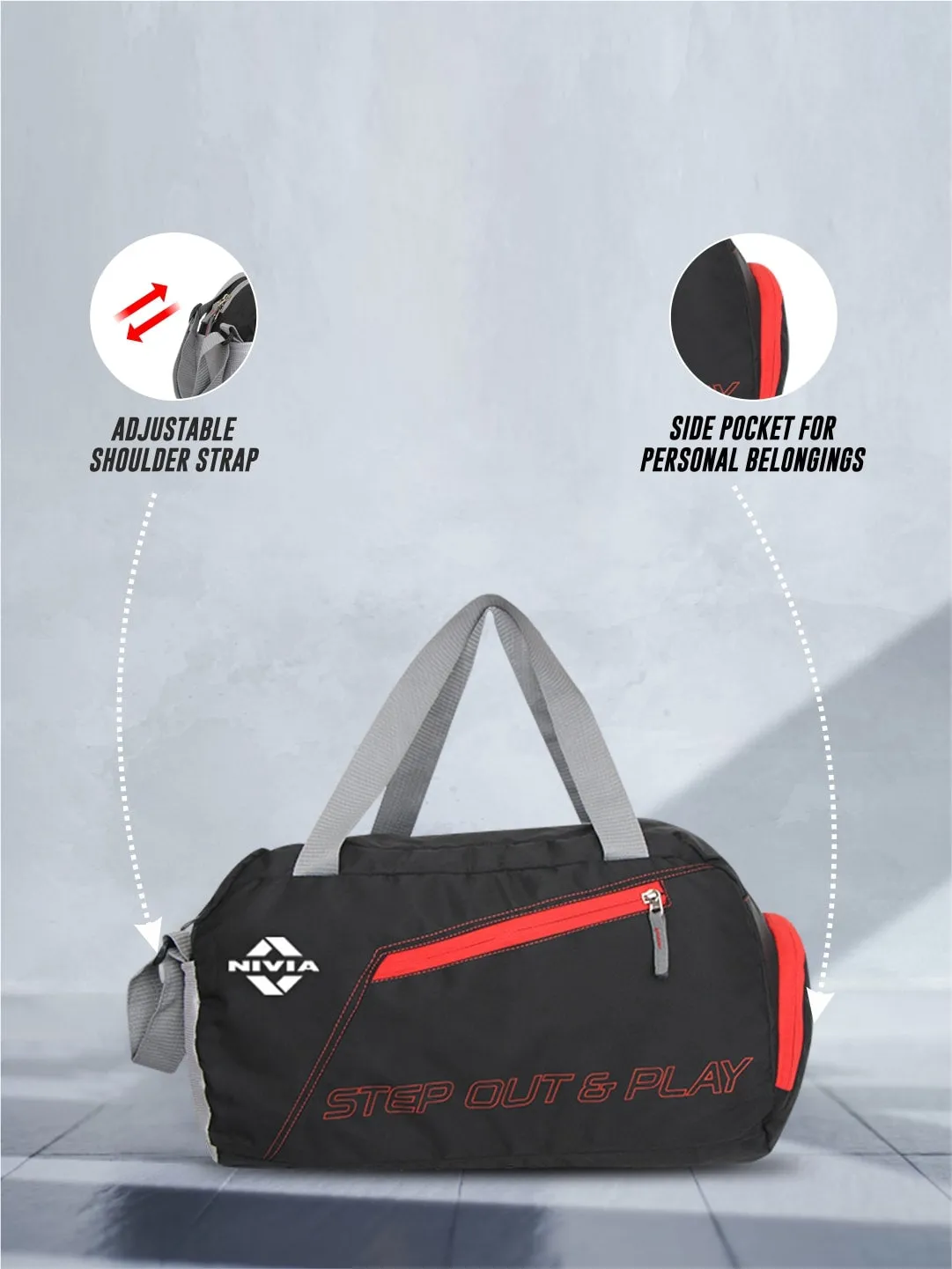 NIVIA Sports Pace 2 Bag 21.5L (Black)