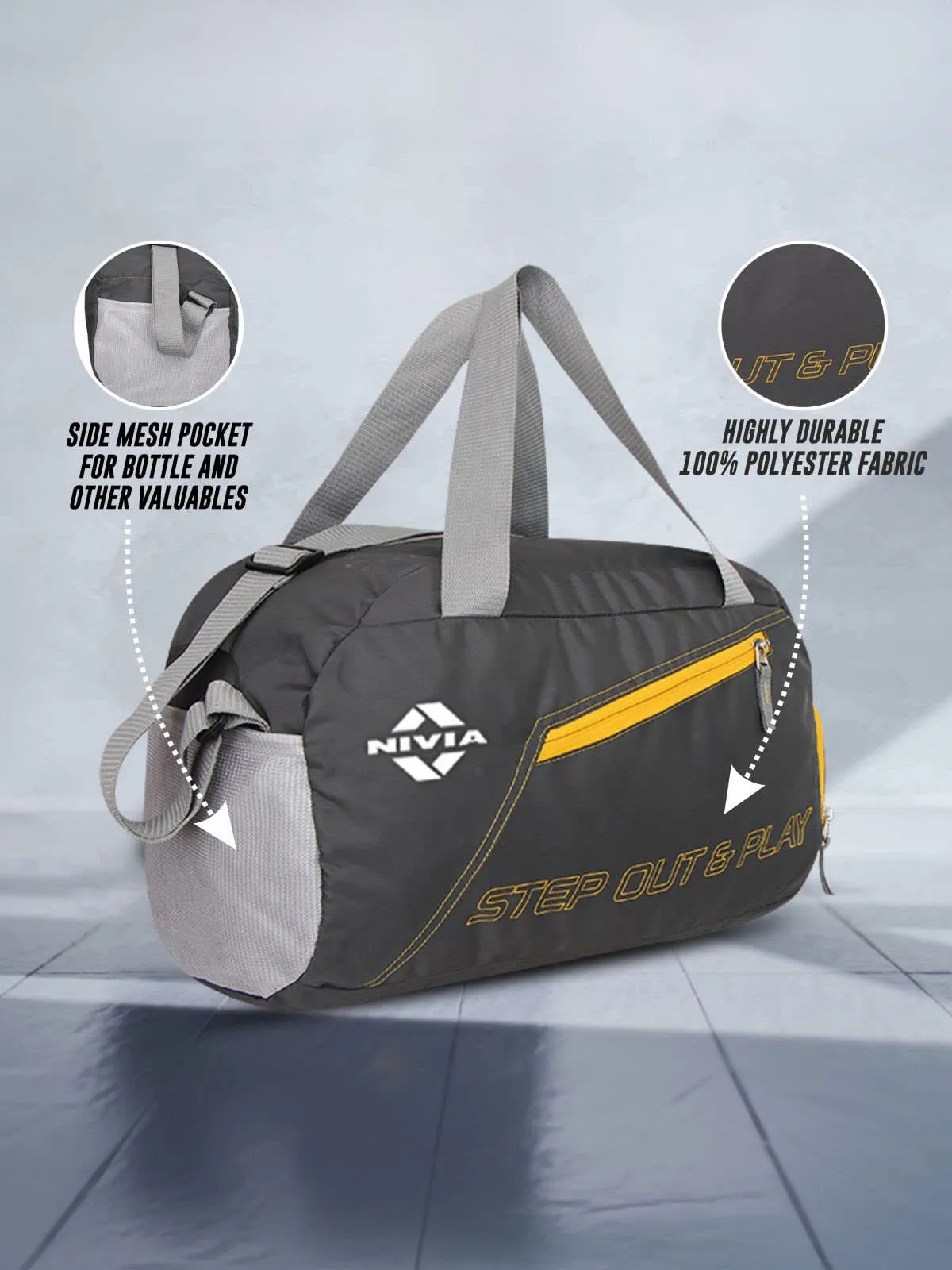 NIVIA Sports Pace 2 Bag 21.5L (Grey)