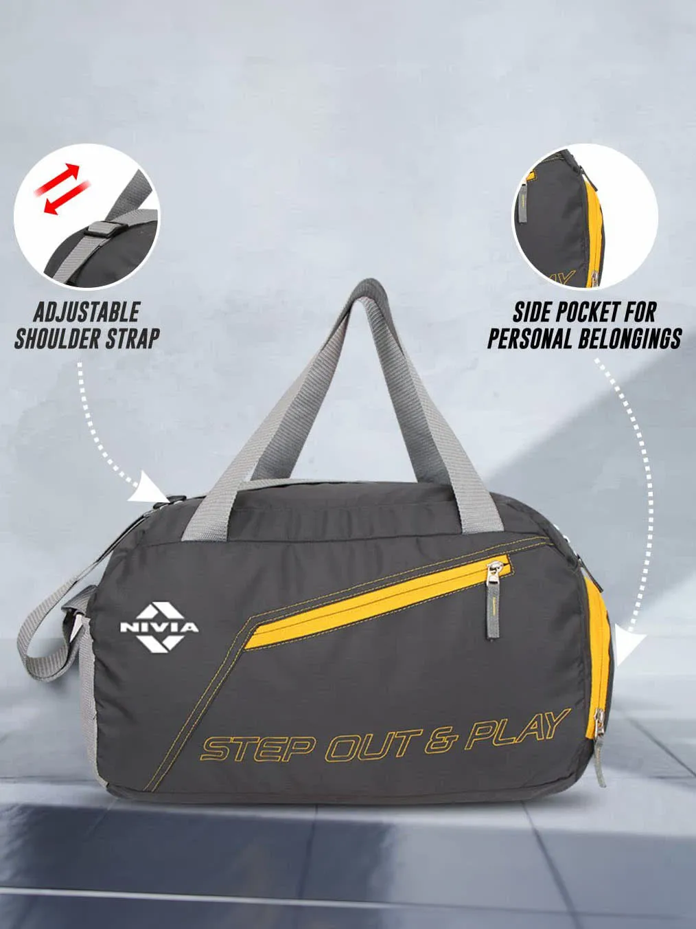 NIVIA Sports Pace 2 Bag 21.5L (Grey)