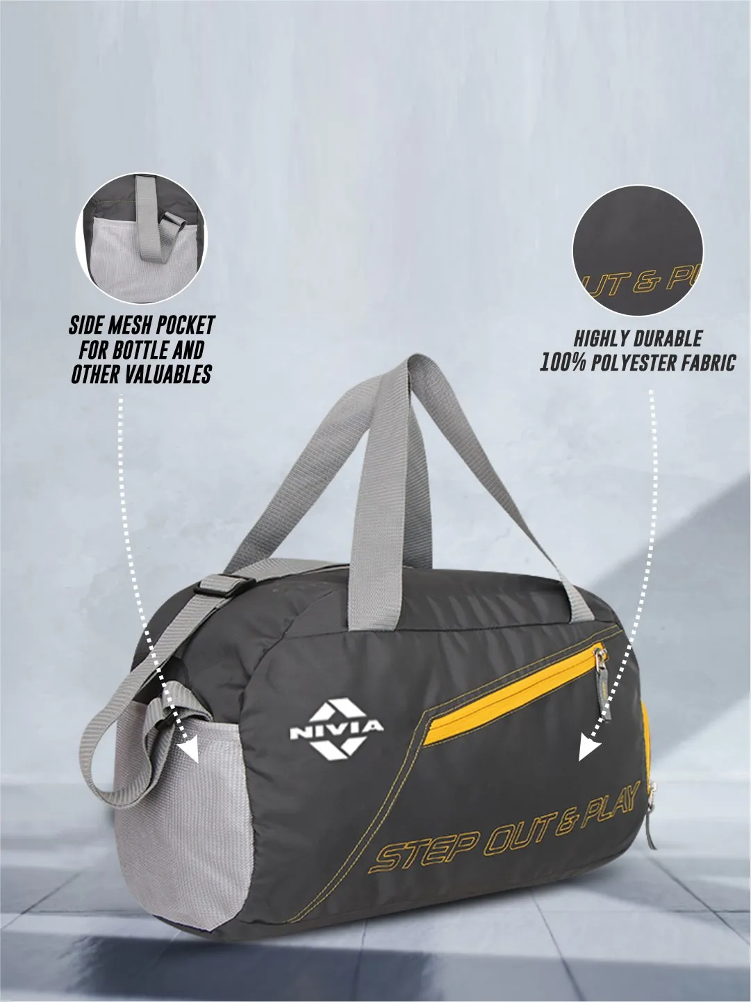 NIVIA Sports Pace 2 Junior. Bag 14.5L  (Dark Grey)