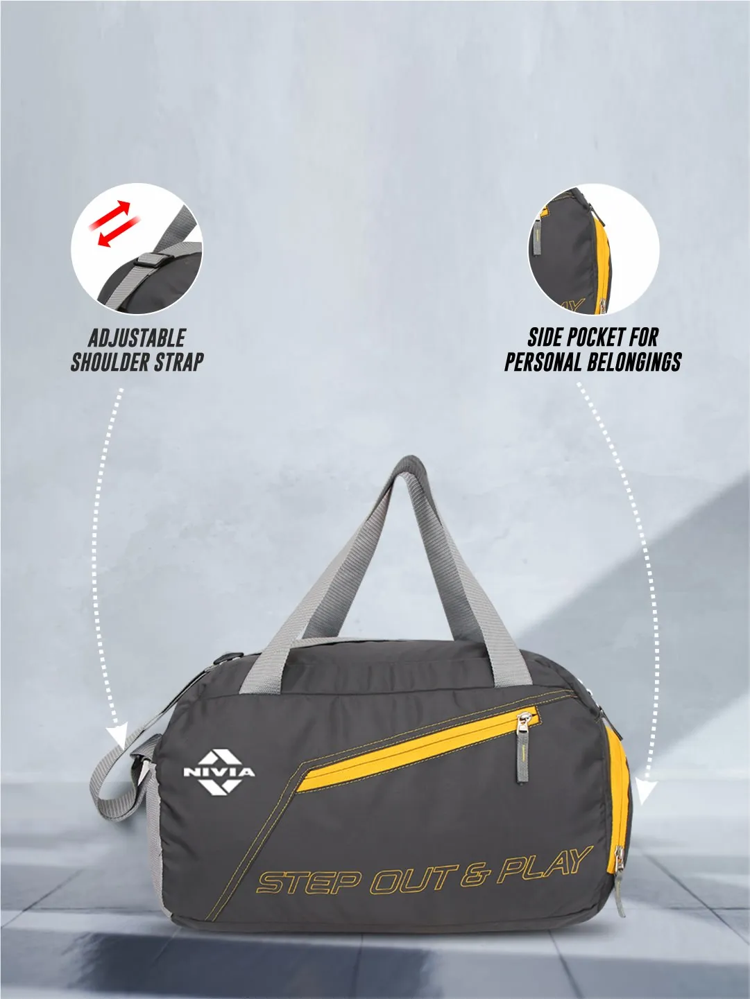 NIVIA Sports Pace 2 Junior. Bag 14.5L  (Dark Grey)