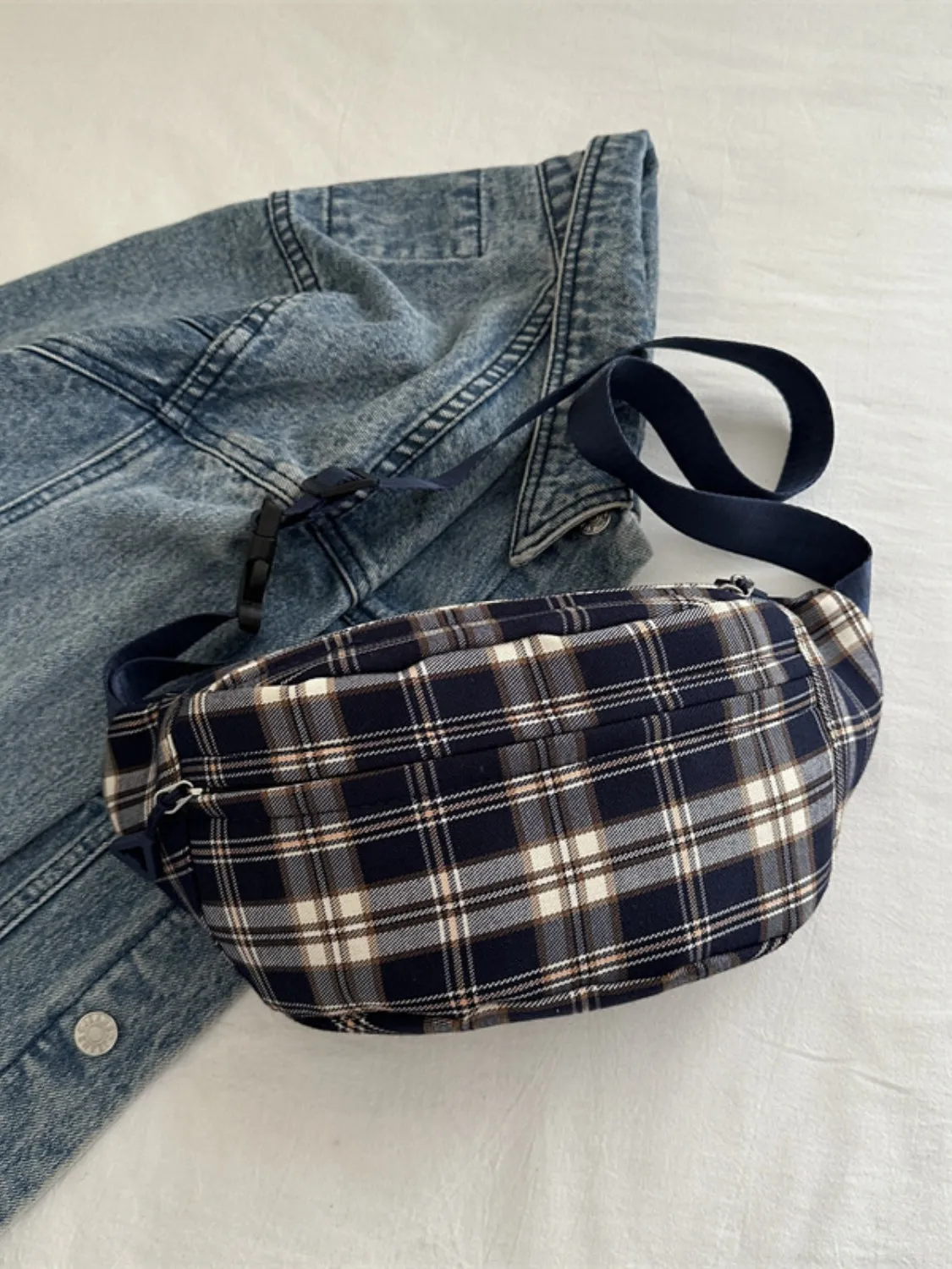 Nova Plaid Adjustable Strap Crossbody Bag