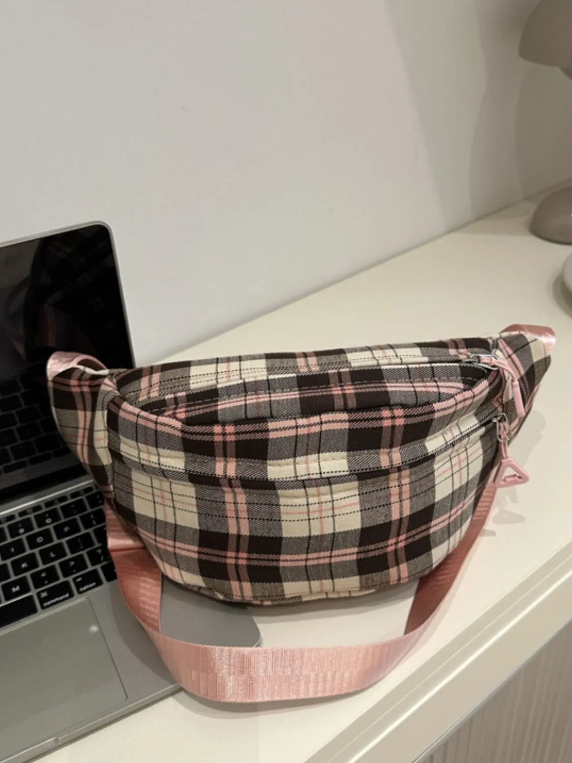 Nova Plaid Adjustable Strap Crossbody Bag