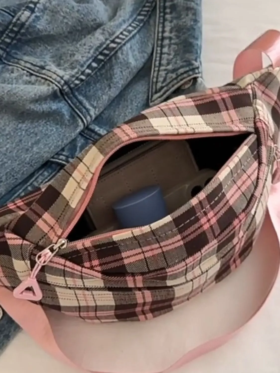 Nova Plaid Adjustable Strap Crossbody Bag