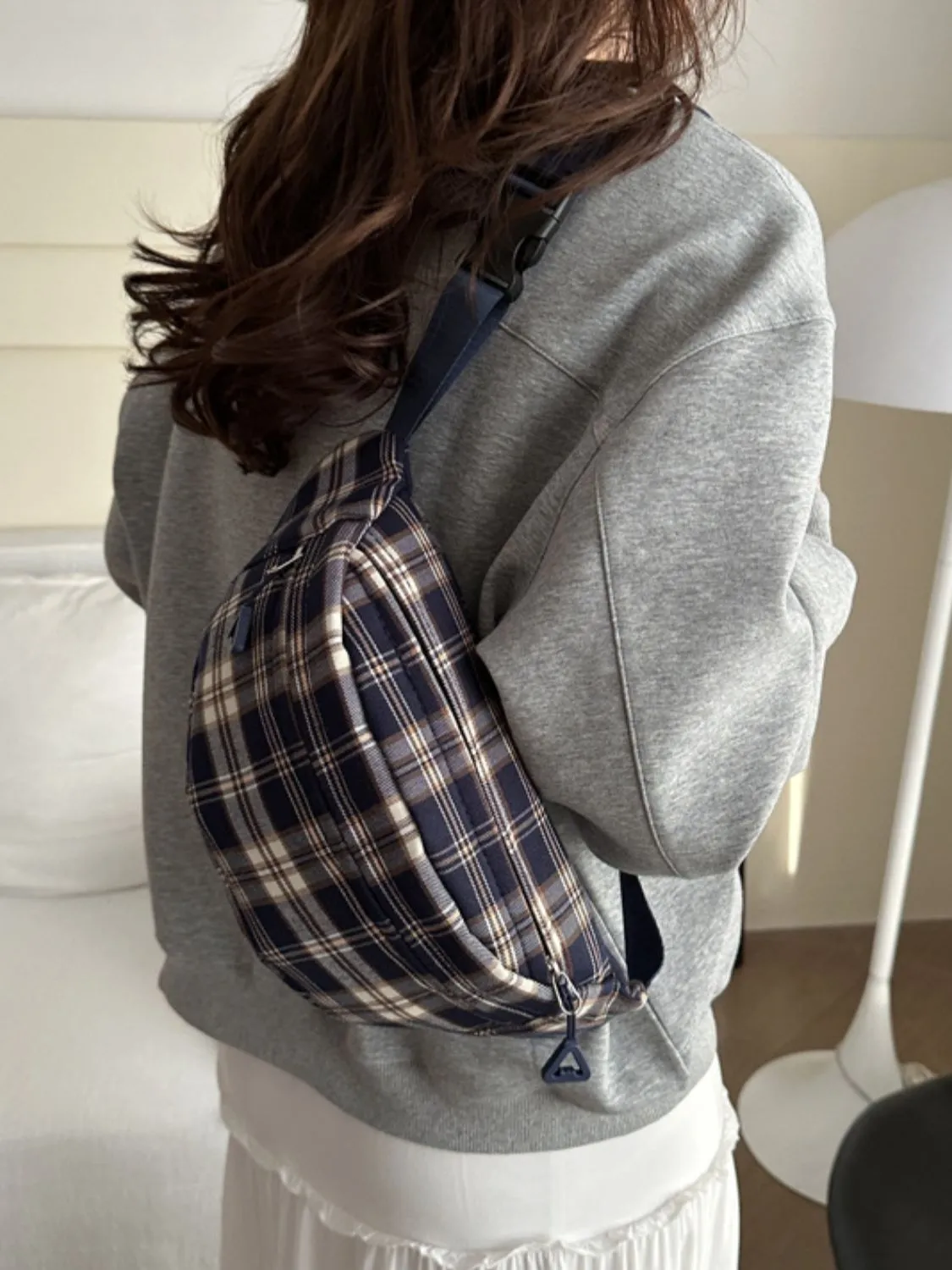 Nova Plaid Adjustable Strap Crossbody Bag