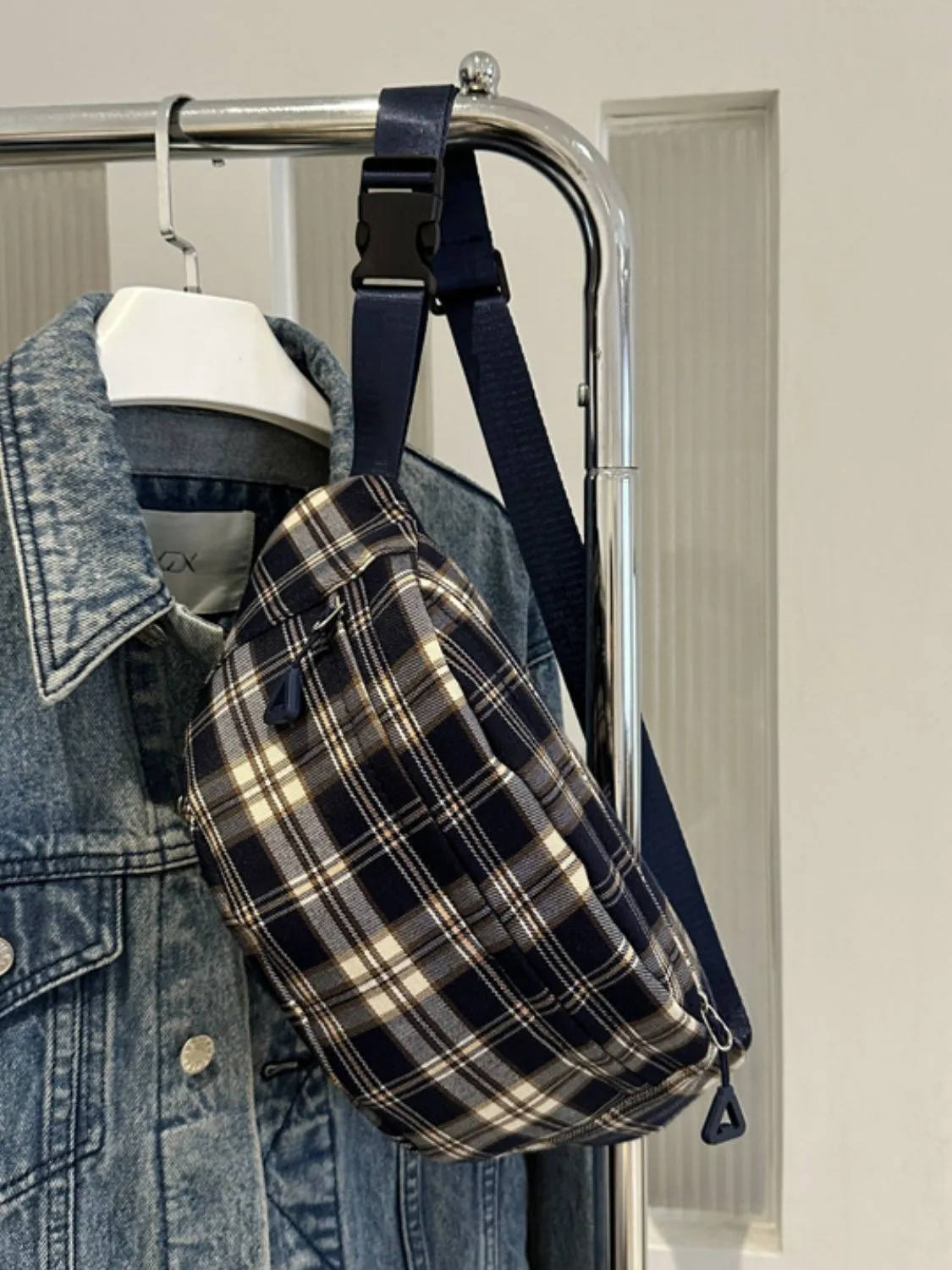 Nova Plaid Adjustable Strap Crossbody Bag