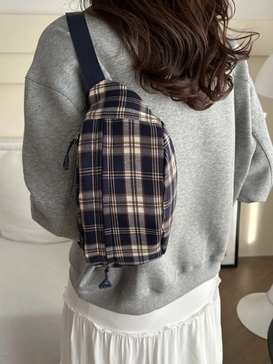 Nova Plaid Adjustable Strap Crossbody Bag