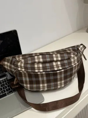 Nova Plaid Adjustable Strap Crossbody Bag