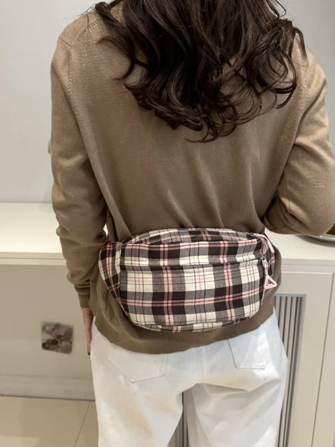 Nova Plaid Adjustable Strap Crossbody Bag