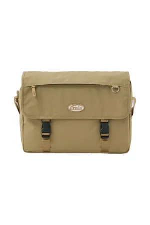 NYLON MESSENGER BAG-BEIGE
