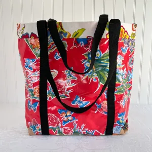 Oilcloth Market Bag / Butterflies