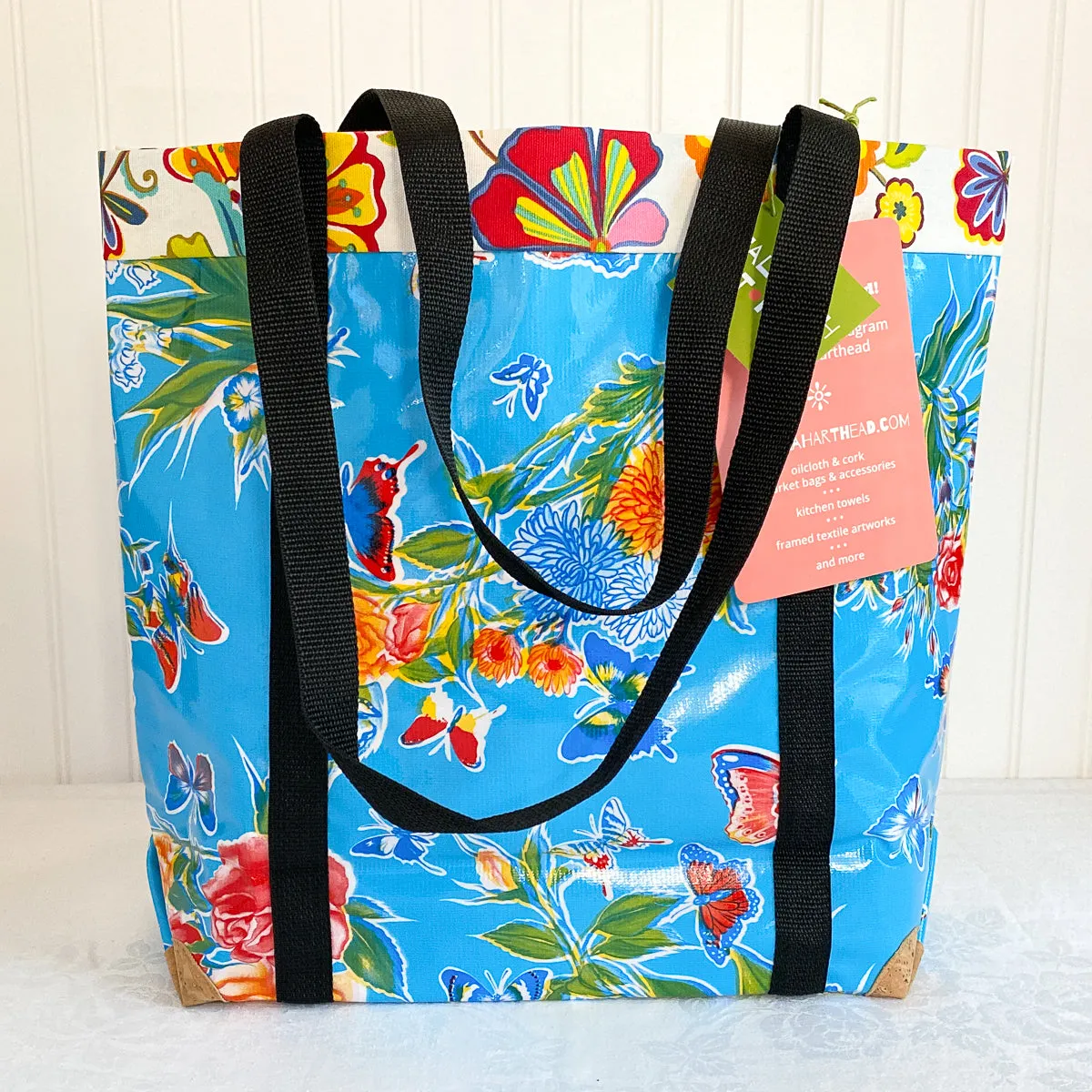 Oilcloth Market Bag / Butterflies