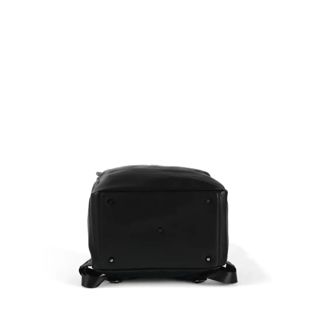 OiOi Vegan Leather Nappy Backpack Multitasker - Black