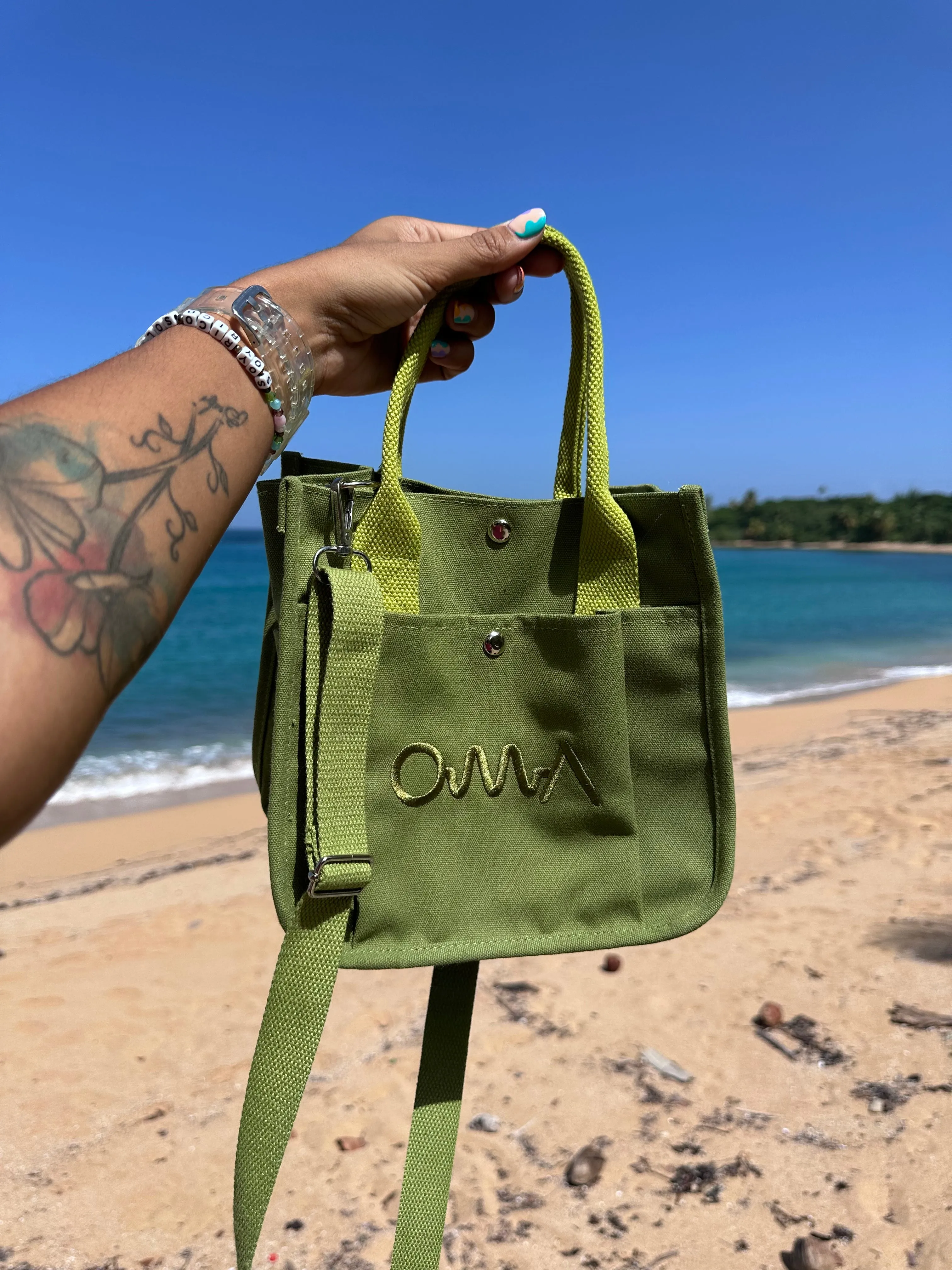 OMA Mini Canvas Tote Bag GREEN