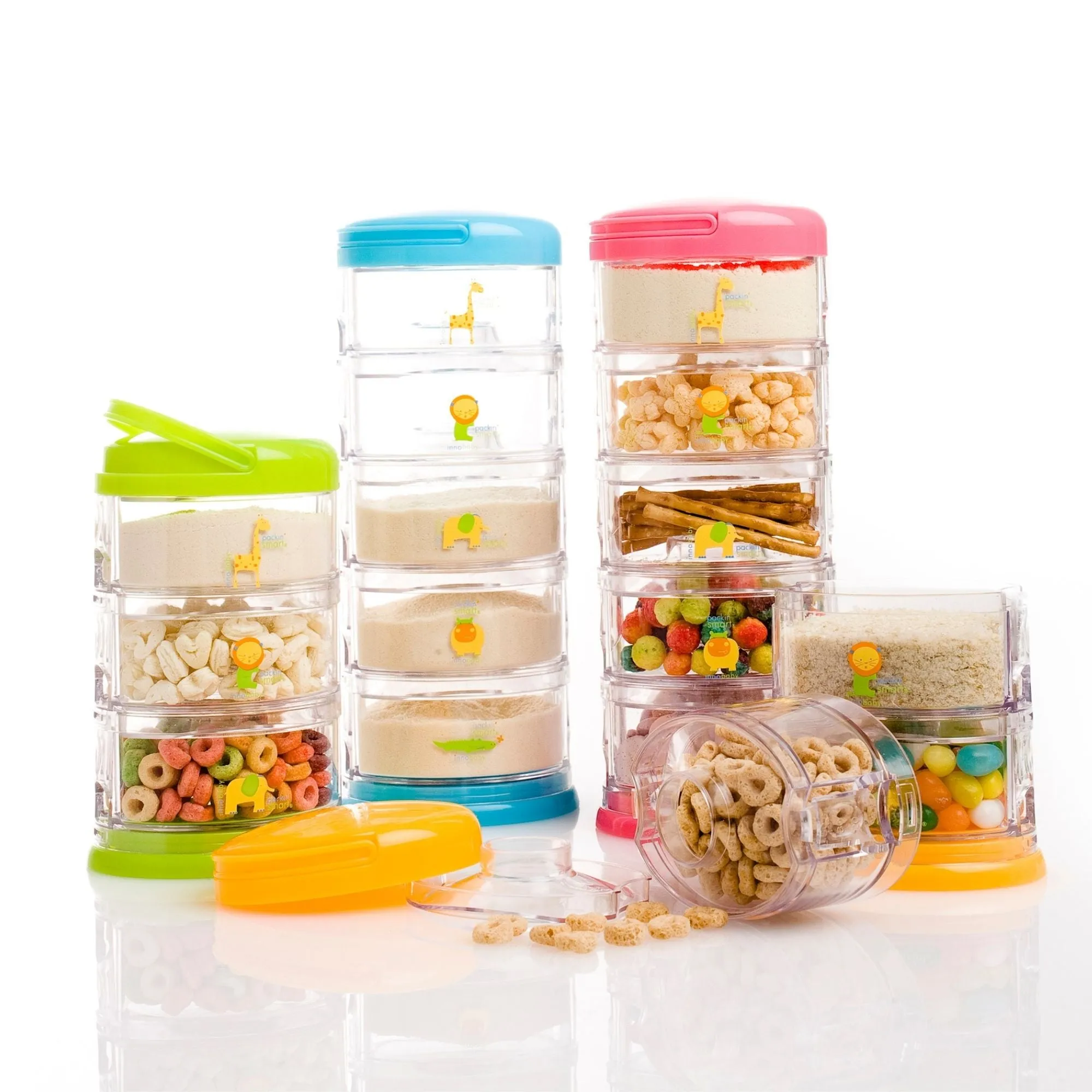On-the-Go Essentials Bundle – Baby Travel Kit with Waterproof Mat, Silicone Spoon, Zoo Stackable Storage