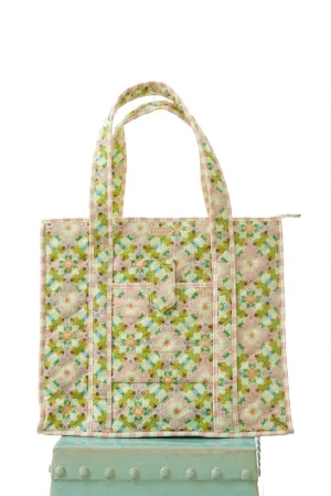 On the Road Quilted Tote in Chelsea Gardens