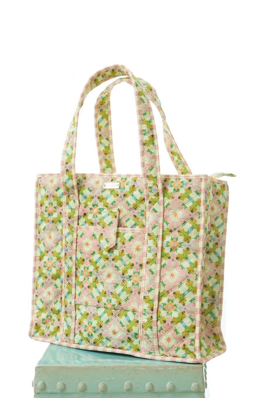 On the Road Quilted Tote in Chelsea Gardens