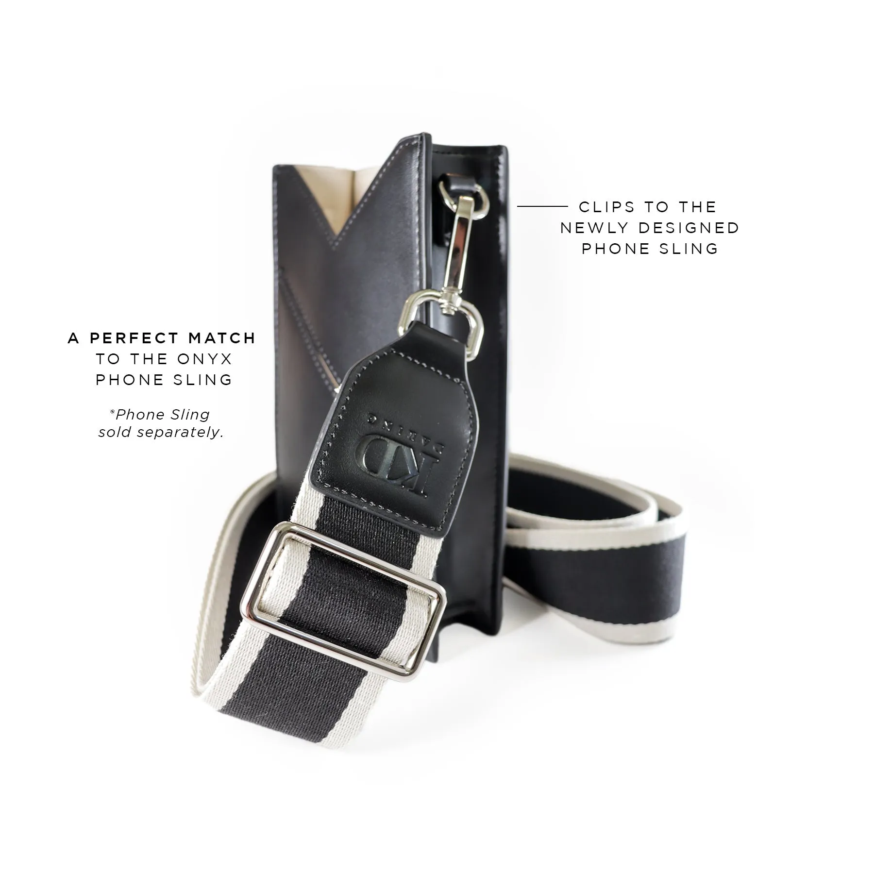 Onyx/Cream Canvas Crossbody Strap