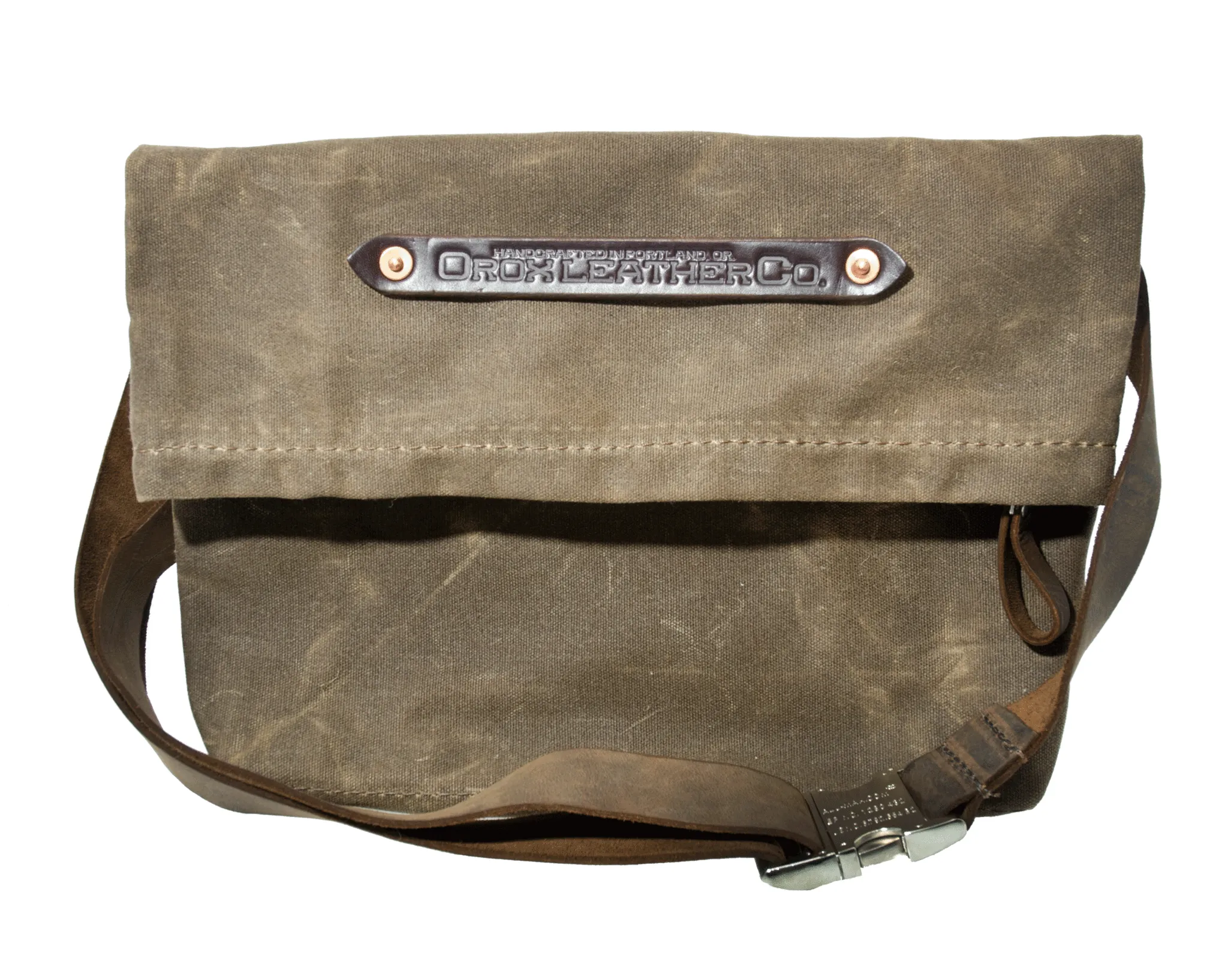 Orox Leather Co. Canvas Viator Crossbody Messenger Bag