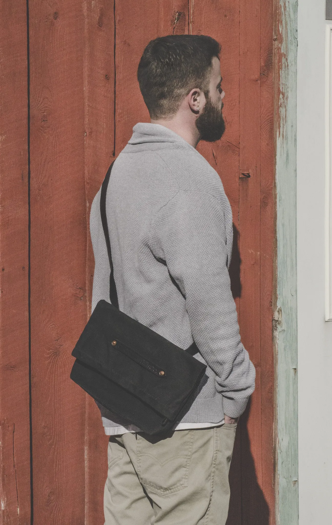 Orox Leather Co. Canvas Viator Crossbody Messenger Bag