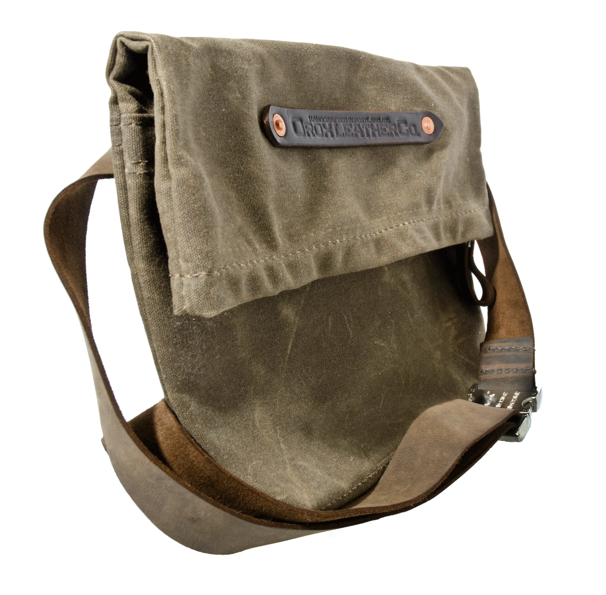 Orox Leather Co. Canvas Viator Crossbody Messenger Bag