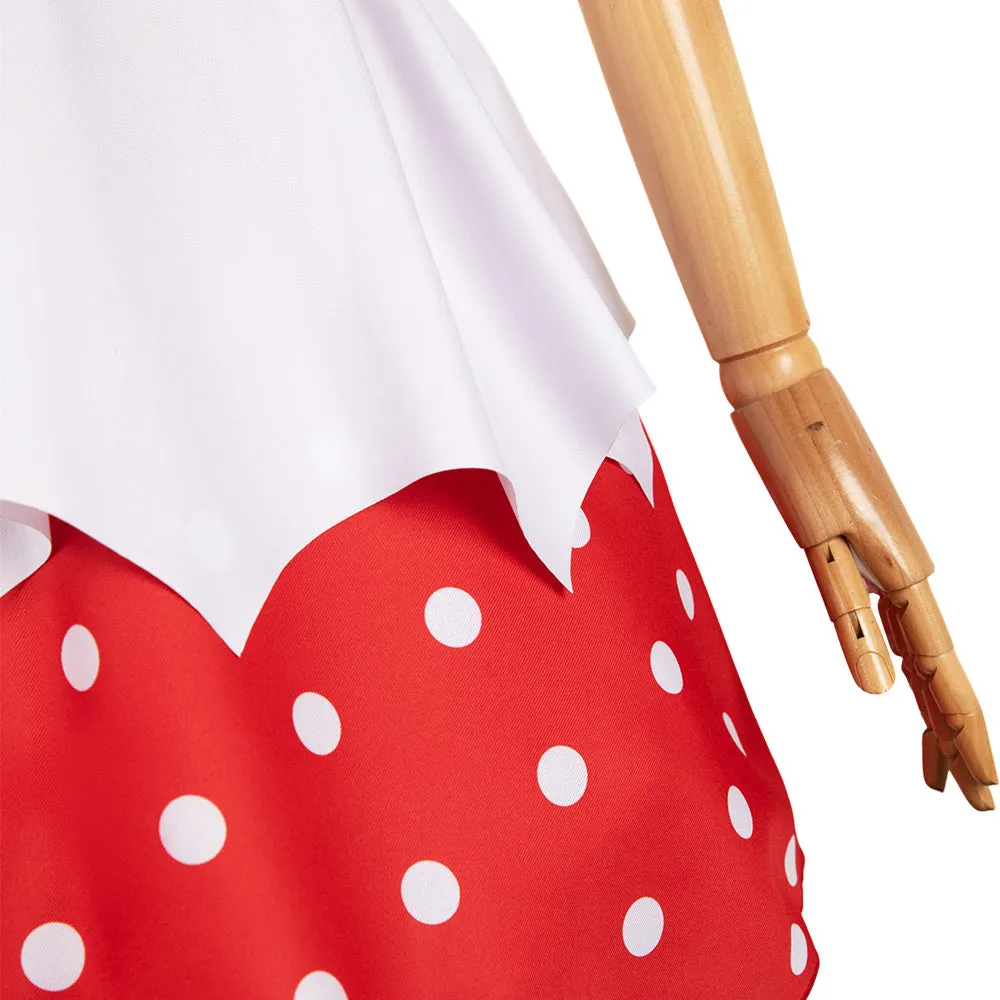 Oshi no Ko Arima Kana Red Polka Dot Dress Cosplay Costume Outfits
