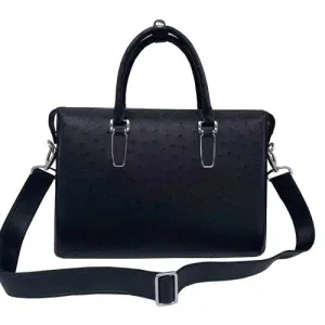 Ostrich Leather Brief Case & Laptop Bag