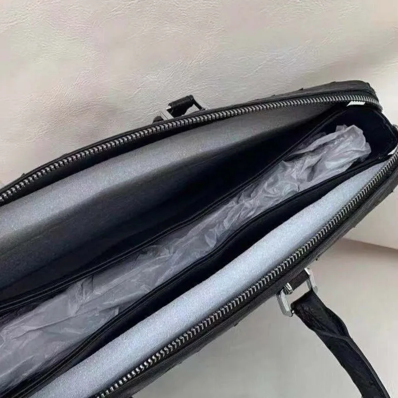 Ostrich Leather Brief Case & Laptop Bag