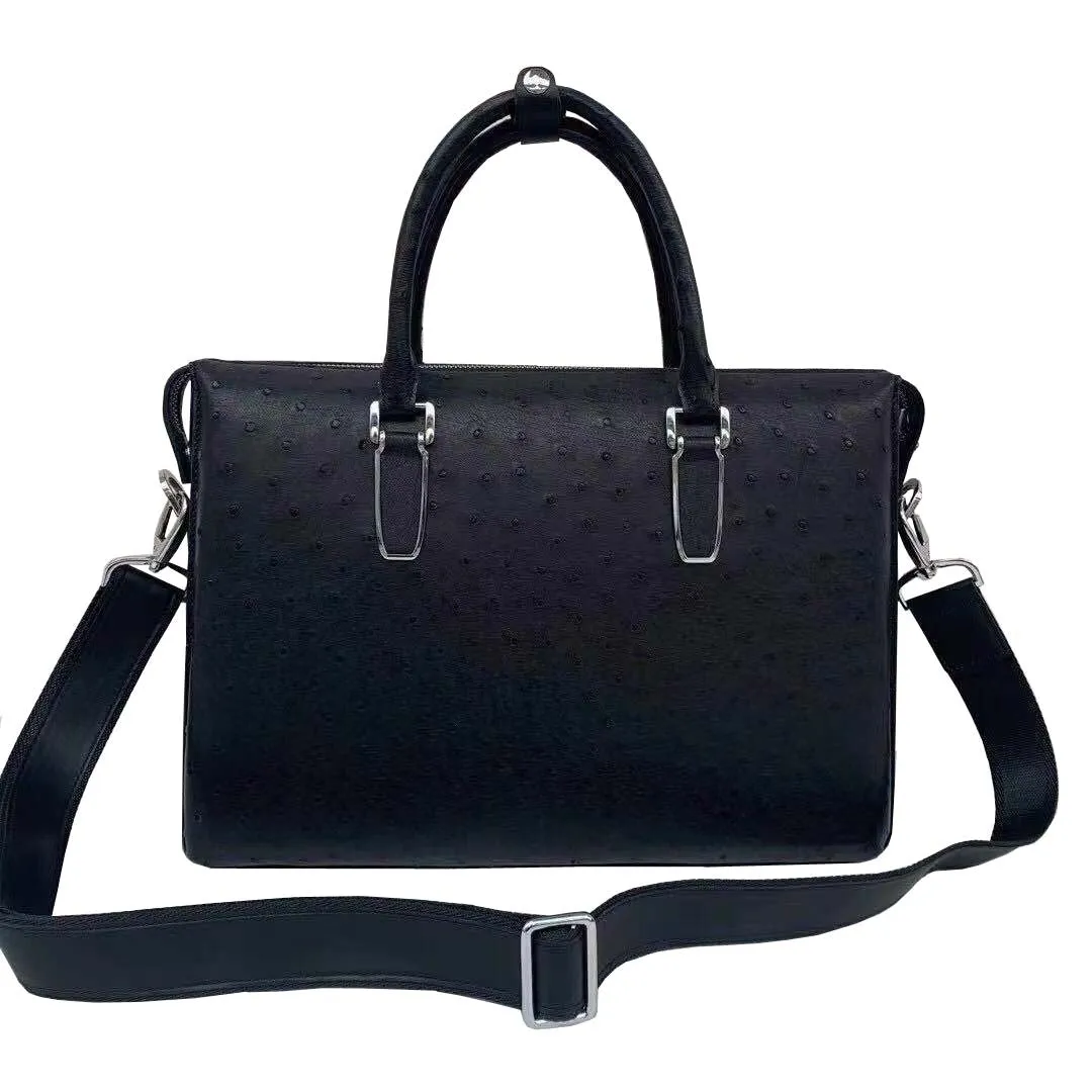 Ostrich Leather Brief Case & Laptop Bag