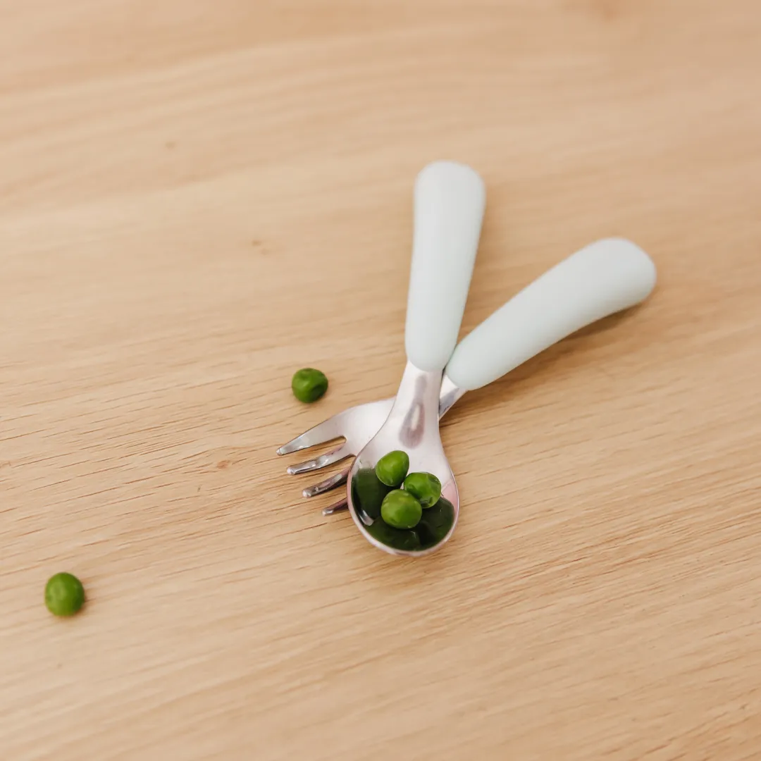 OXO Tot On-The-Go Fork And Spoon Set - Opal