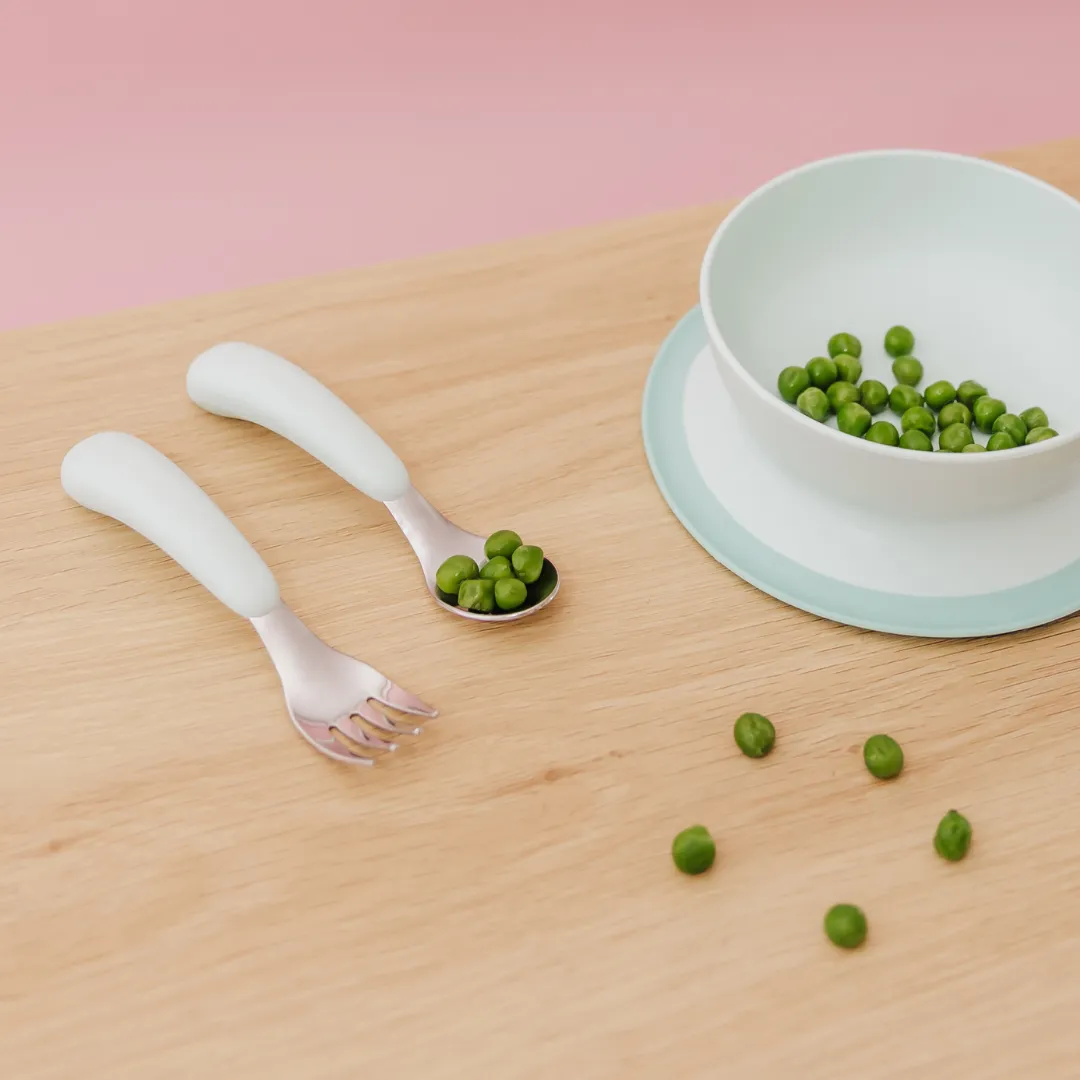 OXO Tot On-The-Go Fork And Spoon Set - Opal