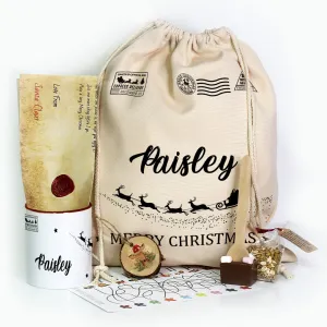 Personalised Christmas Gift Sack - Santas Sleigh