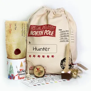 Personalised Christmas Gift Sack - Special North Pole Delivery