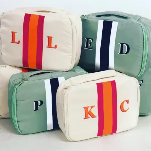 Personalized Shadow Stripe Cosmetic Bag