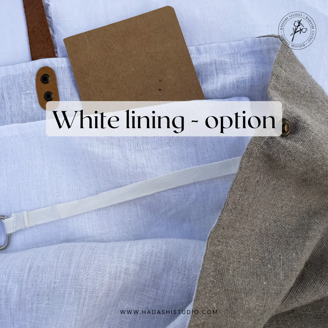 PETITE bag: stripes in natural (one set of handles)