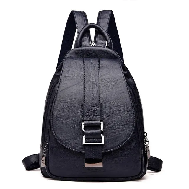 PHTESS Women Leather Backpacks